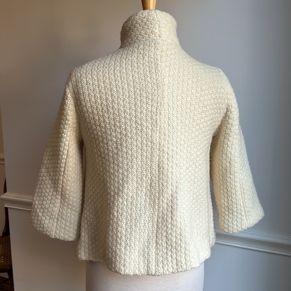 Free people Wool cropped Coat Cream white One Button Small EUC - Picture 5 of 7